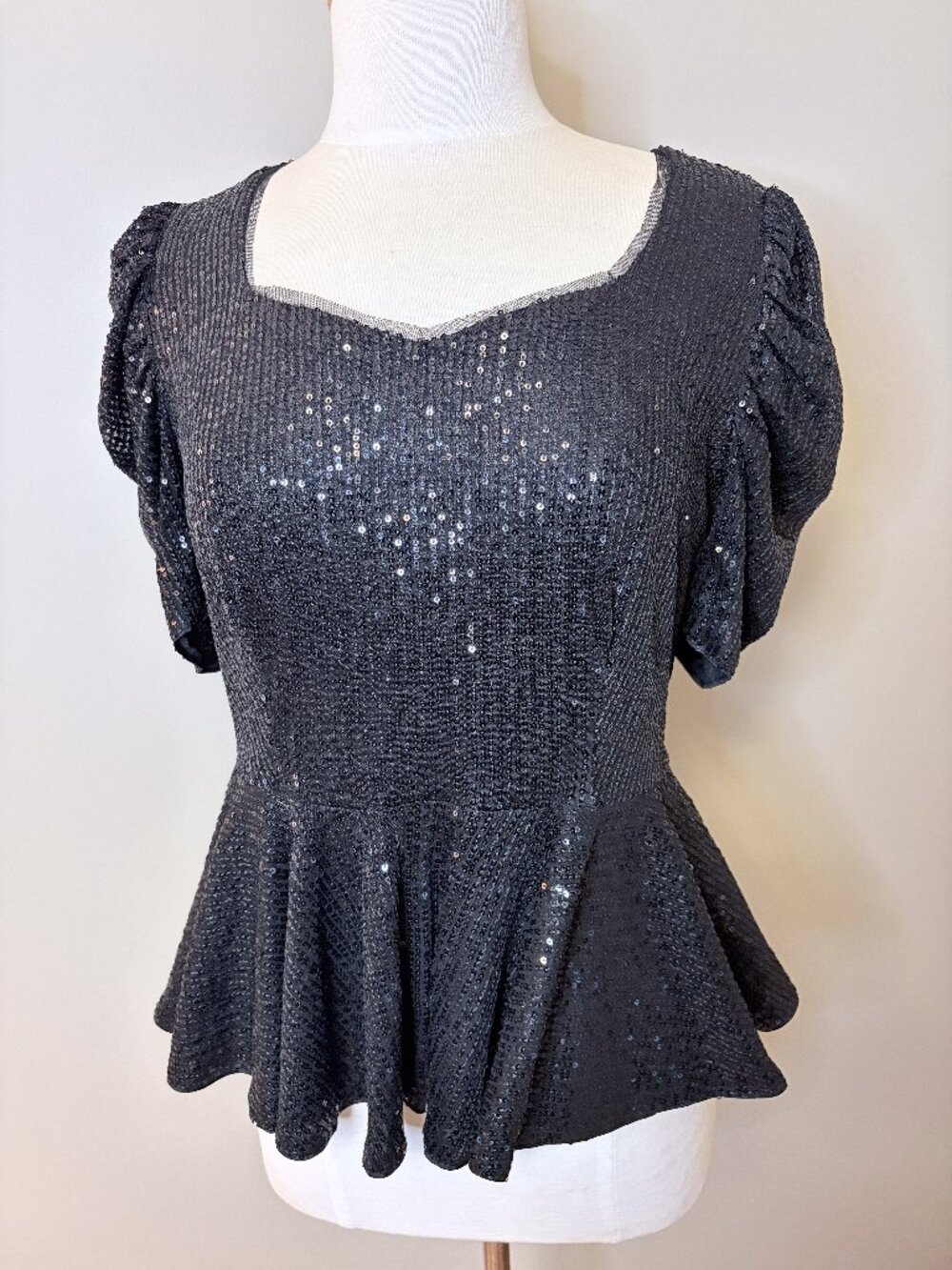 Grace Karin, Black Sequin, Women's Top, Size Large, With Tags